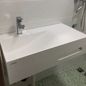 Fabbrica all'ingrosso di forma rettangolare pietra artificiale lavabo a mano Corians lucido rettangolare <span class=keywords><strong>bagno</strong></span> lavabo - Product Image 4