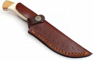 มีดพกพาเหล็กดามัสกัสแบบปรับแต่งได้ด้ามจับกระดูกไม้สเตนเลสสำหรับล่าสัตว์ - Product Image 6