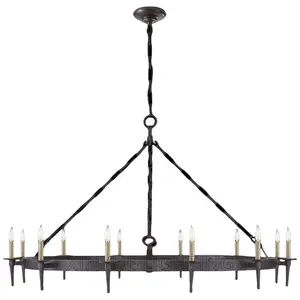 Moderne Indoor Kaars Stijl Smeedijzeren Zwarte Hanger Verlichting Cirkel Plafond Licht Kaars Lampen Ronde Kroonluchter