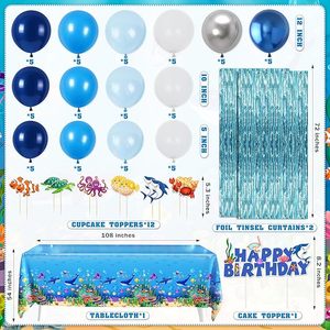 Decoraciones para Fiesta Bajo el Mar, Artículos para Fiesta <span class=keywords><strong>de</strong></span> <span class=keywords><strong>Cumpleaños</strong></span> con Temática Oceánica, Fondo, Guirnaldas <span class=keywords><strong>de</strong></span> Burbujas, Fiesta <span class=keywords><strong>de</strong></span> Baby Shower - Product Image 6