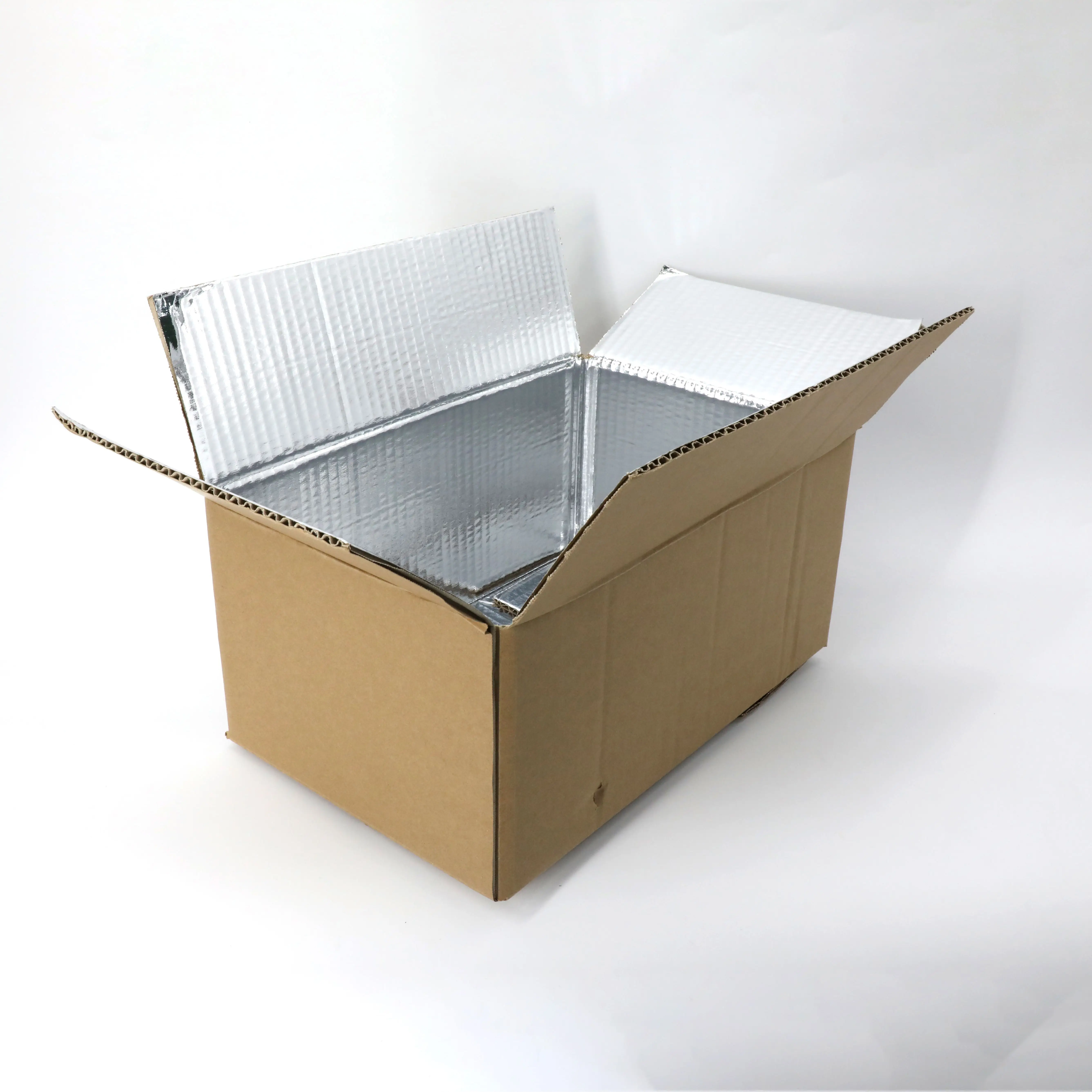 Caixas de transporte isoladas para alimentos congelados, caixa de papelão para peixes e legumes, isopor