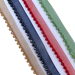 Bán Buôn Độc Quyền Bead Trim Bridal Vành Đai Thắt Lưng Wedding Dress Ribbon Trang Phục Ren Thủ Công May Sari Biên Giới Cho Giày Và Túi Xách - Product Image 5