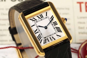 Montre-bracelet pour femme en vente flash, montre mécanique automatique rétro avec bracelet en cuir imperméable, chiffres romains, cadran carré, Cartieres - Product Image 3