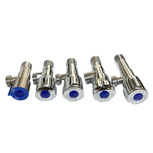 Válvula angular cromada de 20 mm DN15 con rosca macho, una entrada y una salida para calentador de agua de inodoro - Product Image 1