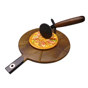 Set Baki Melayani Pizza & Roti Bulat Kayu Acacia