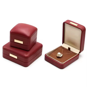 Elegante Caja de Regalo de Joyería de Cuero, Caja de Empaque de Joyería con Etiqueta Metálica Personalizada para Propuesta de Matrimonio, Almacenamiento de Joyas - Product Image 5
