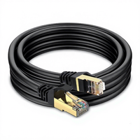 Câble Ethernet blindé UTP FTP STP SFTP en cuivre avec gaine PVC Cat5 Cat5e Cat6 Cat6a Cat7 avec connecteur RJ45 de 1M 3M 5M