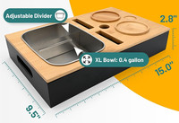 Plateau de rangement pour canapé en bambou écologique antidérapant, porte-gobelet pour canapé, pour comptoir