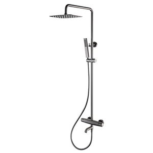 Cascata classica pioggia esposta doccia Set in ottone pioggia spazzolato oro esposto <span class=keywords><strong>miscelatore</strong></span> doccia - Product Image 4