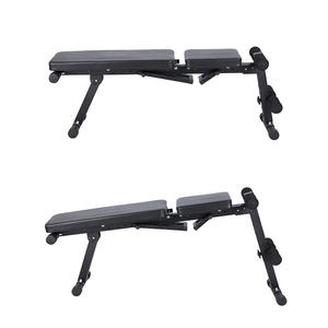 Banco ajustable para pesas, banco plegable para abdominales, equipo de fitness, silla de entrenamiento para gimnasio en casa, material de PU negro - Product Image 1