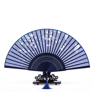 HZ Japanischer 6-Zoll-Tanzfächer im antiken Stil, kleiner Bambusfächer für Damen, umweltfreundlicher klassischer chinesischer Bambus-Faltfächer - Product Image 5