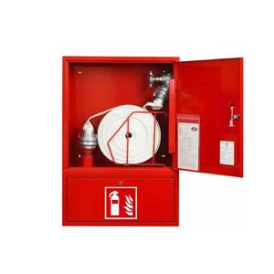 Armoire pour Tuyau d'Incendie avec Boîte à Tuyau d'Incendie Intégrée, Armoire Rouge Double Couche en Acier Carbone, Montage Mural - Product Image 2