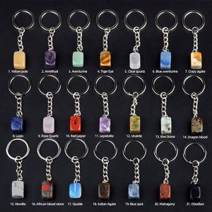 Llavero de cristal natural para mujer con cuentas de sanación Reiki y material de vidrio para calmar la ansiedad - Product Image 2