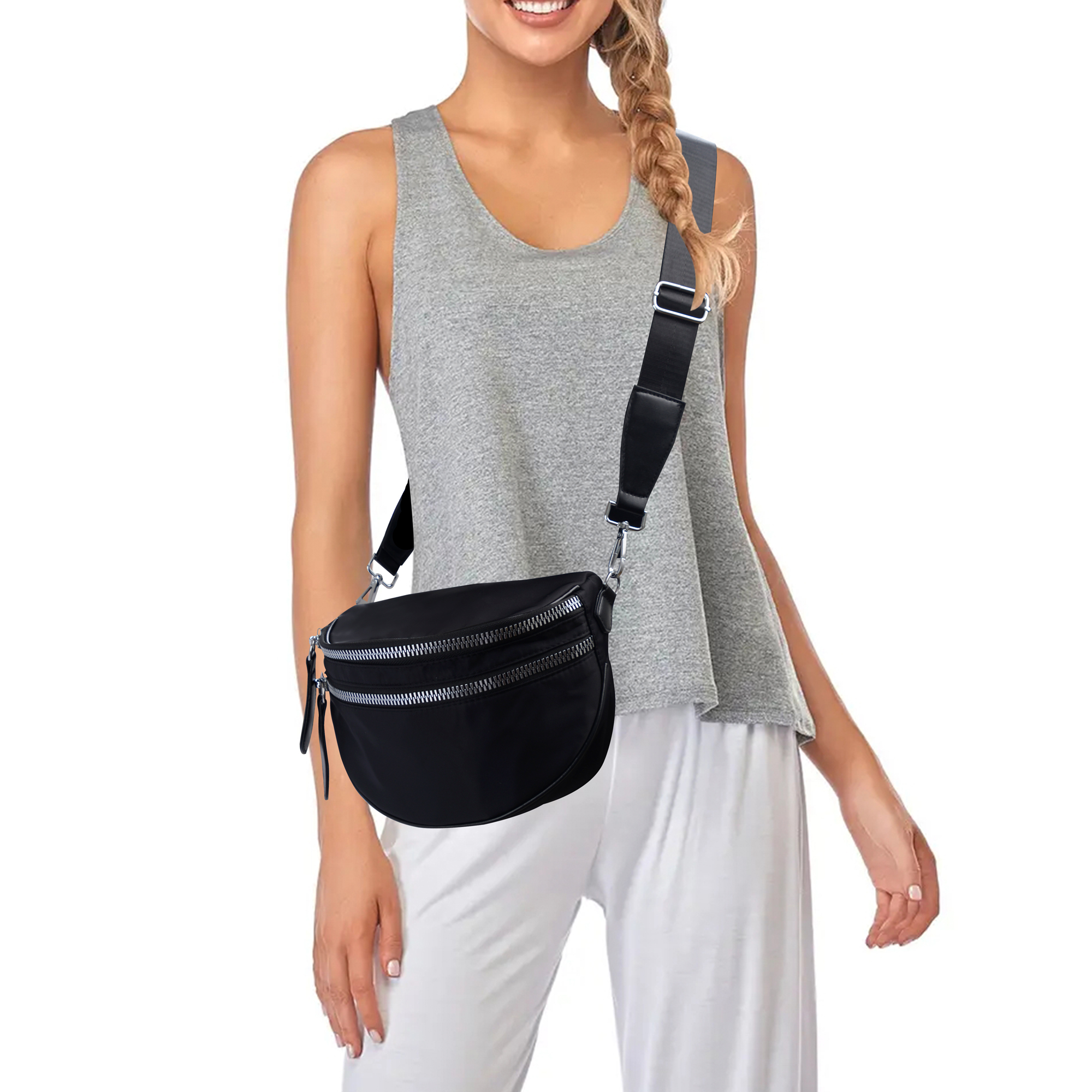 Travel Daily Use Women's Nylon Waist Shoulder Pack