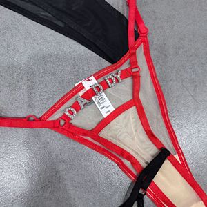 New Women's Lace Mesh Letter logo Pantie Rhinestone Fashion Thong G-string Women's Sexy Lingerie &amp; Underwear