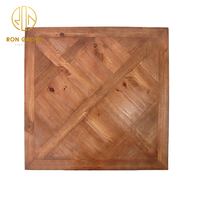 Petit dessus de table de restaurant d'hôtel carré en bois solide commercial de café moderne en bois en gros