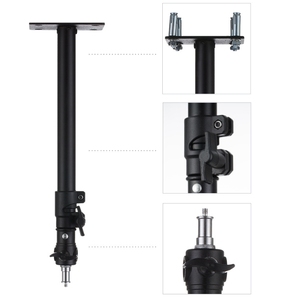 0.6m Nhôm Tường Trên Cao Ánh Sáng Đứng Di Động Chủ Trần Núi Cánh Tay Tripod Studio <span class=keywords><strong>Monopod</strong></span> 2000G Khả Năng Chịu Tải Cho Máy Ảnh - Product Image 2
