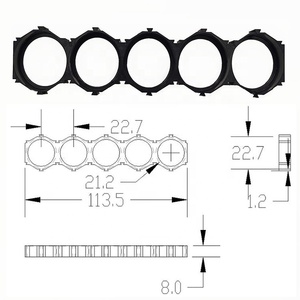 Support compact modulaire personnalisé 21700 à dessus plat pour l'assemblage de supports de batterie modulaires - Product Image 4