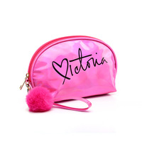 Pochette de maquillage personnalisée de luxe, brillante, résistante à l'eau, légère, à motif lettres, en cuir PU, avec fermeture éclair, sac de voyage cosmétique tendance