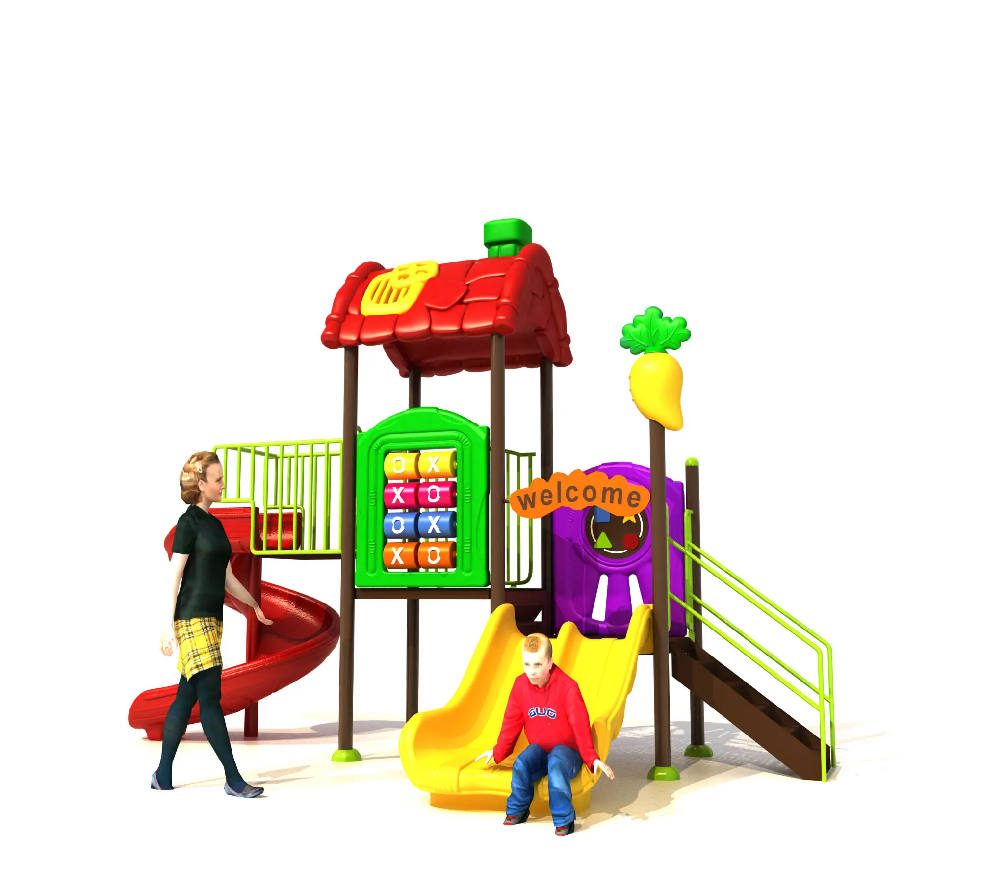 Kommerzielle Kinder im Freien Spielgeräte Vergnügung spark Kleinkind Weiche Outdoor-Spielplatz Set zum Verkauf