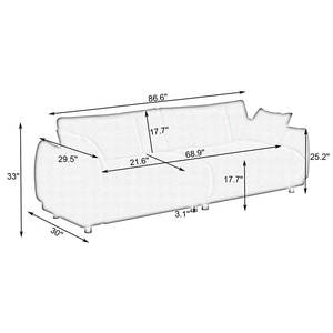 Loveseat غطاء متعدد الألوان مناسب للعائلات تصميم فني من القماش بمقعدين مع أغطية وسادة - Product Image 5