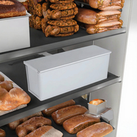 BakeRise Moule à pain rectangulaire en métal aluminisé antiadhésif ondulé avec couvercle, écologique et compatible four