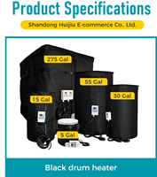 Prix usine Chauffe-cuve IBC gris 275 gallons, en tissu Oxford imperméable, avec résistance en alliage de nicrome, 3000W, pour sol
