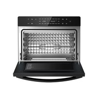 Four à convection électrique 2-en-1 avec friteuse à air et grille-pain, écran tactile numérique multifonction pour la maison