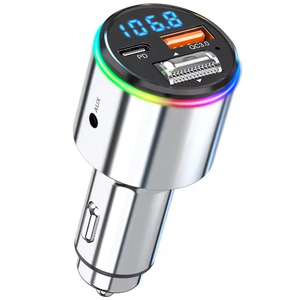 เครื่องเล่น MP3 ในรถยนต์พร้อมบลูทูธแฮนด์ฟรีที่ชาร์จในรถยนต์จอแสดงผลแรงดันไฟฟ้าแบบเรียลไทม์การถอดรหัสเสียงแบบไม่สูญเสียการนำทางการแจ้งเตือนด้วยเสียง - Product Image 3