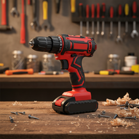 Perceuse à percussion sans balais 21V 10mm 40N.m 0-1500RPM 300W 720-2200IPM Mandrin auto-serrant 3/8 4.0Ah Batterie Réversible OEM Bricolage Maison