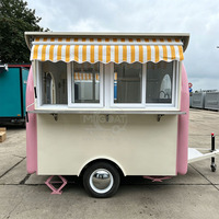 Chariot alimentaire mobile commercial à essieu unique avec friteuse, certifié CE, 2 roues, pour la plage, fabricant et fournisseur