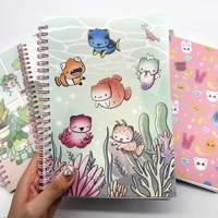 Livre d'autocollants réutilisables A5 personnalisé Kawaii avec papier de décollement décoratif