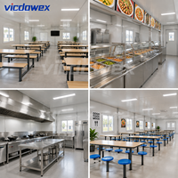 VICDOWEX Bâtiment préfabriqué de type K pour camp de construction, salle à manger et cantine du personnel