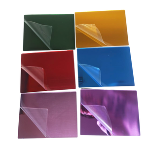 TOPTREND Miroir de sécurité auto-adhésif en plastique acrylique multicolore de 2,6 mm format A4 pour décoration de salle de classe, art mural, maquillage et service de découpe - Product Image 1