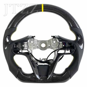 Volante Deportivo de Cuero y Fibra de Carbono para <span class=keywords><strong>Lexus</strong></span> <span class=keywords><strong>LC500</strong></span> LC500H ES IS RX LS NX CT GSF RCF - Product Image 1