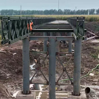 Pont Bailey à poutres en acier, double voie, grade Q355, galvanisé à chaud, longueur personnalisable de 15m à 60m