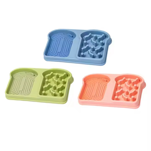 Eco Friendly Anti-Spill Slow Feeder <strong>Bowl</strong> Dual <strong>Bowl</strong> Non-Slip Pet Dish with Lick Mat Plastic Slow <strong>Eat</strong> Training <strong>Dog</strong> <strong>Bowl</strong> - Product Image 1