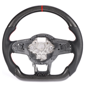 <span class=keywords><strong>Volant</strong></span> personnalisé en fibre de carbone véritable adapté à V-W G-olf 7 <span class=keywords><strong>R</strong></span> MK 7 GTI voiture POLO Vento passat B6 Mk8 housse de <span class=keywords><strong>volant</strong></span> - Product Image 3
