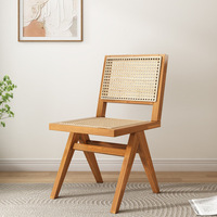 Ensemble table et chaises de chambre à coucher en rotin naturel tressé moderne, avec coiffeuse et miroir, de l'usine de Foshan
