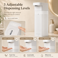 Distributeur automatique de savon liquide sans contact 400 ml pour savon à vaisselle, gel douche, lessive et savon pour les mains