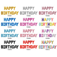 Vente en gros 40 pouces grand ballon à lettre en argent ballon gonflable à l'hélium en aluminium avec feuille d'alphabet ballon en aluminium joyeux anniversaire lettre ballon en aluminium