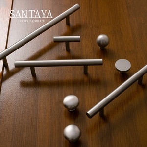 Santaya Brushed Nickel Brass Handles Kitchen Cabinet Pulls Bedroom Wardrobe Drawer <strong>Knobs</strong> Furniture Handle - Product Image 4