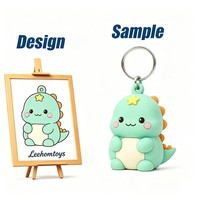 Porte-clés Canard Gelée Mignon Kawaii, Pendentif Bouteille Transparente Bleue, Figurine Miniature 3D en PVC, Breloque de Sac Personnalisée