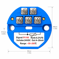 PT100 RTD Temperature Transmitter High Precision 0.2%FS 4-20mA Output 24VDC SBWZ ABS Housing Temperature Monitoring Industrial
