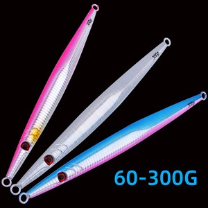 Señuelo <span class=keywords><strong>de</strong></span> Pesca <span class=keywords><strong>de</strong></span> Larga Distancia, Jig para Pesca Marina, Tira Larga <span class=keywords><strong>de</strong></span> Arrastre Rápido, Acero Inoxidable, Cebo Vivo, 60-300g, Hundimiento Rápido, Movimiento Lento - Product Image 2