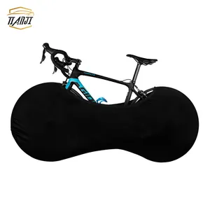 Padrão personalizado Logo Universal Dustproof impermeável Indoor Dustproof Mountain Bike Capa Bicicleta Roda Capa