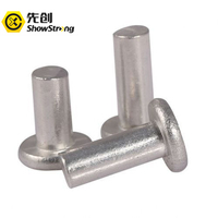 Rivet plein à tête fraisée plate en plastique haute résistance, norme ISO classe 4.8 6.8, finition polie, plage de préhension 0.6-8.8mm pour