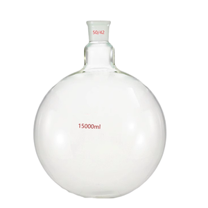 Frasco de Destilación de Cuello Largo y Boca Corta, Fondo Redondo, de Vidrio Borosilicato, Resistente a Altas Temperaturas, para Laboratorio - Product Image 1