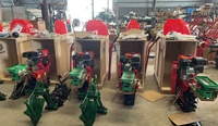 Motor de Gasolina Agrícola 170F/7HP, Tractor Micro Mini de Una Rueda con Cadena, Cultivador con Caja de Cambios