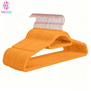 OEM Service Hanger Practical Clothes Appendiabiti Lightweight Non-slip Durable Velvet Hanger for Clothing Store - Product Image 1